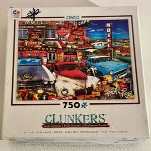 Ceaco Clunkers 750 Piece Jigsaw Puzzle John Roy Vintage Cars USA Made
